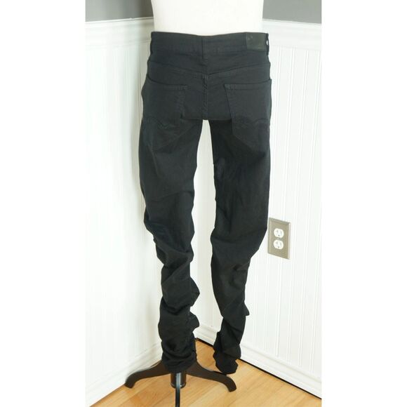 Focus Black Stacked Skinny Flare Double stacked 30 x 38 Jeans - Picture 2 of 10